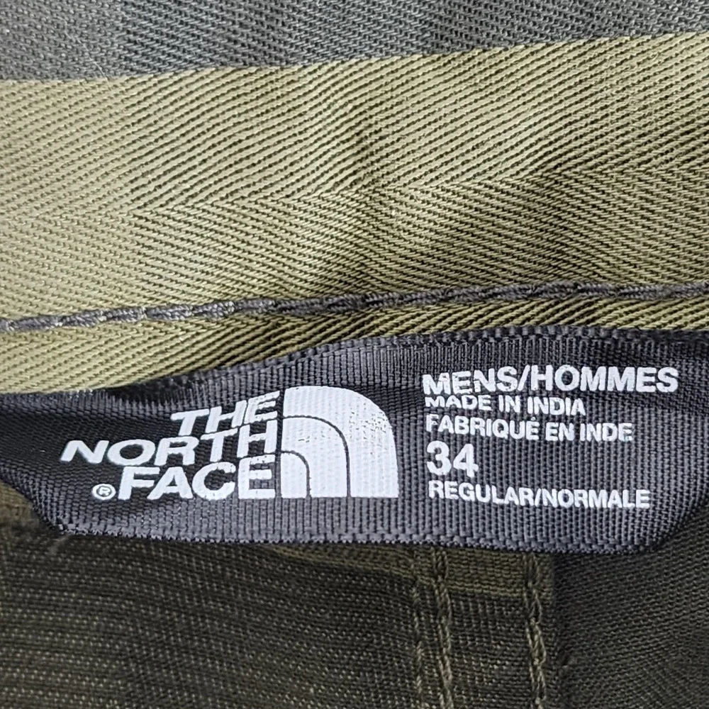 The‎ North Face Narrows Shorts Men 34x10 Green Striped Outdoor Hiking Gorpcore